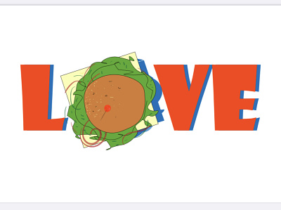 Burger love art artist branding design digitalart icon illustration logo typography ui ux vector