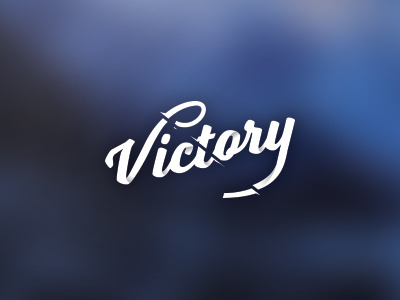 Victory cursive design lettering letters script slash type typeface typography victory winning