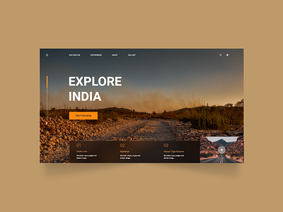 Travel Website Concept animation india light mode minimal travel typography uidesign uiux website concept website design website designer