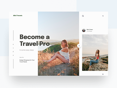 Travel blogger landing page - Exploration