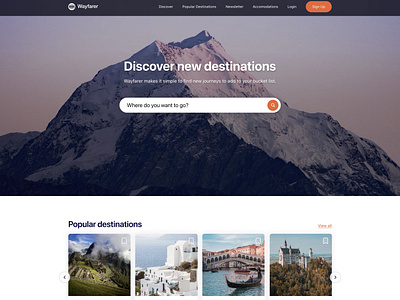 Travel Website - Landing Page 1