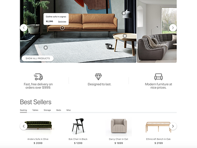 Furniture Retail Home Page