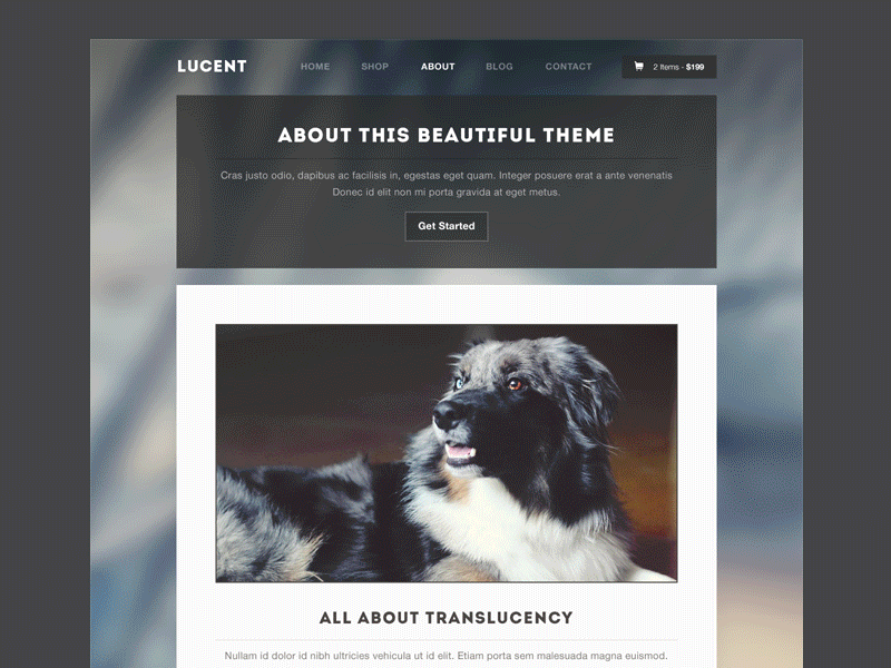 Lucent Template Theme (Animated GIF)