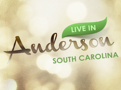 Live In Anderson bokeh green logo logotype