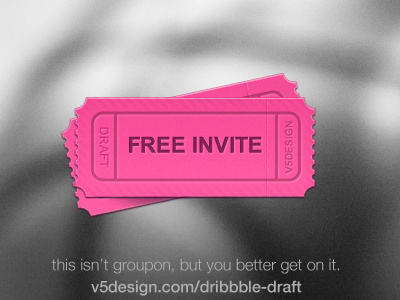 Dribbble Draft Invite