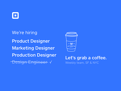 Join the Square team! designer hiring marketing designer nyc product designer production designer sf