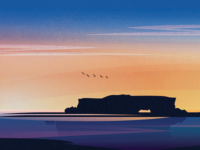 Utepils - Wreck Point, WA australia beach beer birds branding brewery identity illustration landscape ocean packaging sea sky sunset