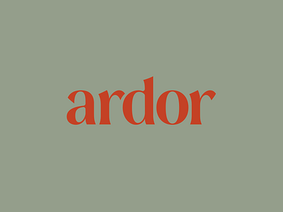 Ardor ardor branding candles incense logo logotype sans serif semi serif typography wordmark