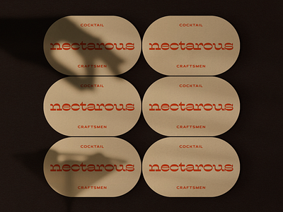 Nectarous Business Cards bar branding business cards cocktail logo mixology print serif wordmark