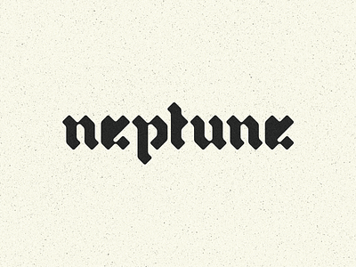 Neptune blackletter branding calligraphy gothic logo logotype neptune script typography wordmark