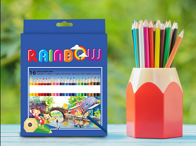 color pencil box box color pencil box design illustrator