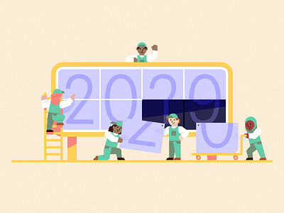 Hindsight Is 2020 2020 blog character design editorial hindsight illustration metalab stippling texture vector work