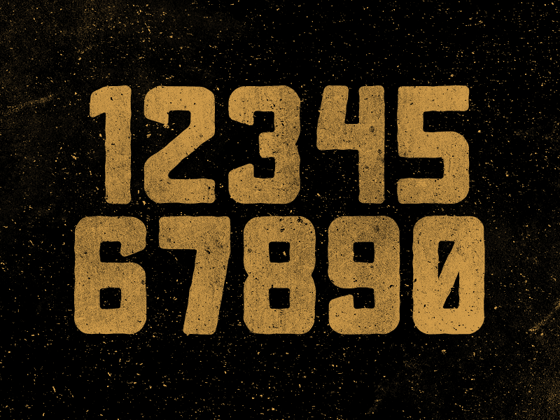 Rough & Numbers gif gritty numbers numerals rough tumble type