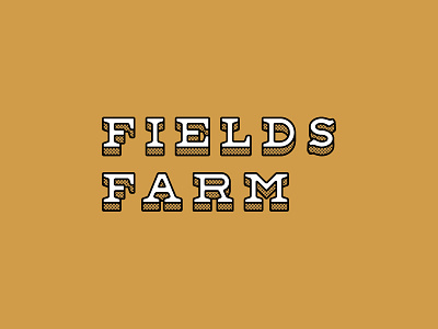 Fields Farm extruded halftone jubilee type