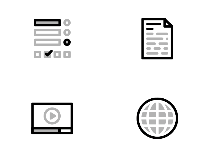 Resource Icons document external form gif icons resources video