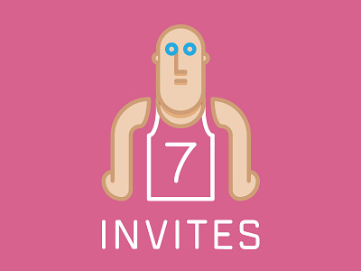 7 Invites dribbble invitation