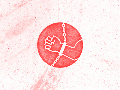 Bringing Down the House chain fist icon illustration samson stamp