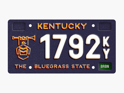 Kentucky State Plate bluegrass bourbon jockey kentucky license plate state plate