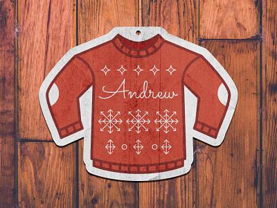 Sweater Gift Tags christmas gift illustration snowflake sweater tag