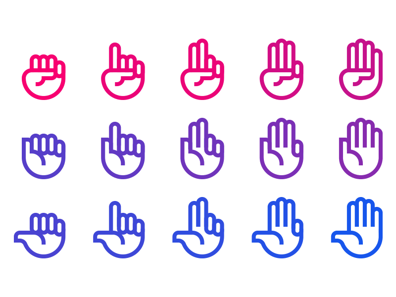 Handimation bird fingers flip hands illustration love sign language
