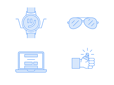 Perks, Part 2 autonomy aviators bandage benefits icon laptop remote spot illustration thumb vacation watch