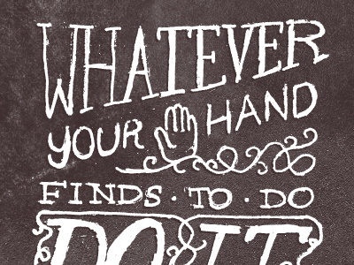 Good Advice hand lettered type