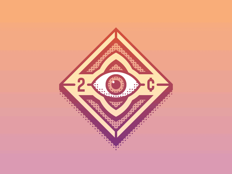 Illustratorati all seeing eye gif gradient halftone illuminati two cents