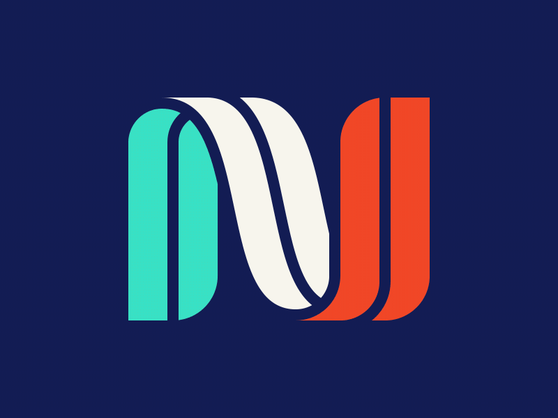 Ribonnnnnn branding logo monogram n ribbon