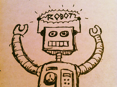 The Distant Future illustration robot