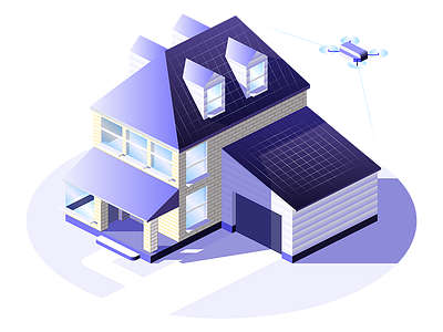Who Let the Drones Out (Roof Roof Roof Roof) drone eagleview house illustration isometric measure roof scan
