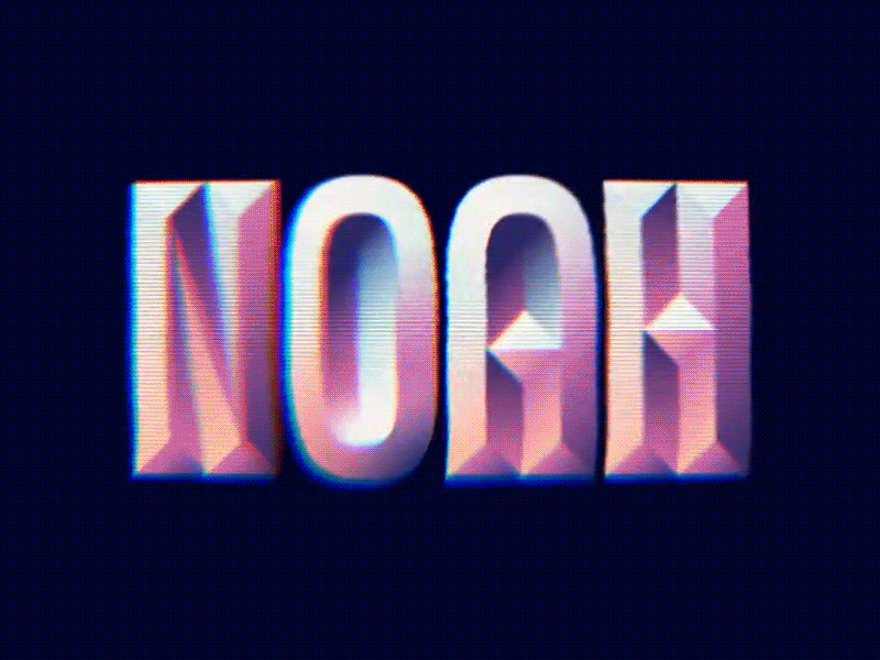 Stranger Me bevel distort gradient noah rgb shift scanlines type vhs