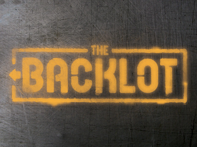 Backlot Evolved backlot logo paint spray stencil type