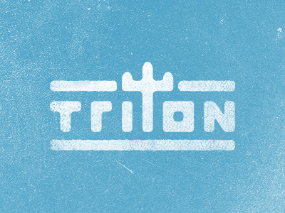 Triton logo mythology sea trident triton type
