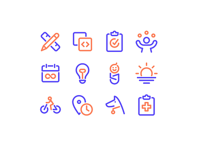 Jobs & Perks Icons benefits career health hiring icon job metalab motion perks principle remote site ui