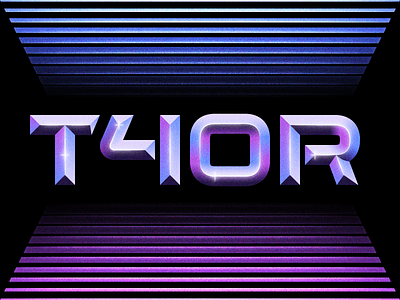 T H O R F O U R 80s bevel comics four god marvel movie neon sequel thor thunder title type typography