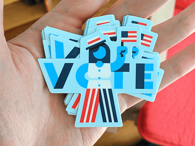 Vote Stickers america democracy election flag illustration sticker type usa vote