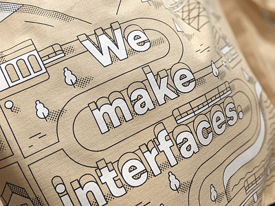MetaLab Tote bag british columbia halftone illustration interface metalab pnw swag tote train vancouver whistler
