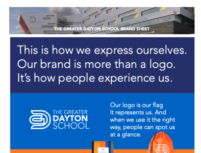 THE GREATER DAYTON SCHOOL branding and identity