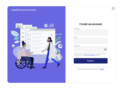healthconnection Sign Up - Daily UI Challange