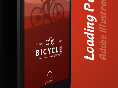 Bicycle Loading Page bicycle bikes illustrator loading loading screen ui xd design