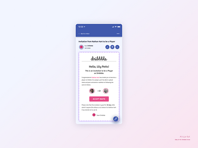 Daily UI #40: Dribbble Invite