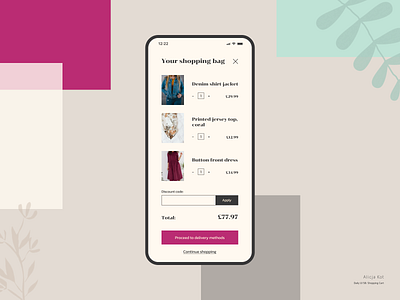 Daily UI #58: Shopping Cart