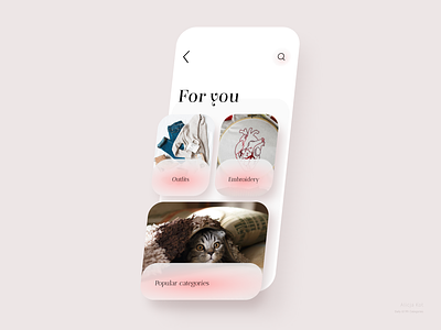 Daily UI #99: Categories 3d beige card category daily ui 99 dailyui dailyuichallenge day 99 fashion glassmorphism graphic design minimalism mobile design pink red simple cleaninterface theme typography uiux uxui