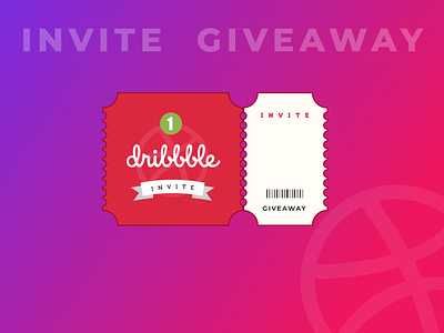 Dribbble invitation giveaway dailyui dribbble invite giveaway graphicdesign illustraion invite invite giveaway ticket ui