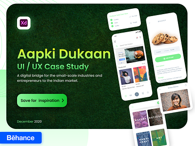 UX case study | Aapki Dukaan app award case study casestudy ecommerce interaction mobile app motiongraphics persona product design research ui ux uxdesign