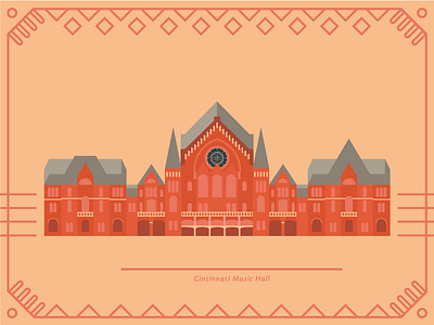 Cincinnati Music Hall | Queen City america architecture christineadm cincinnati hall music ohio vector