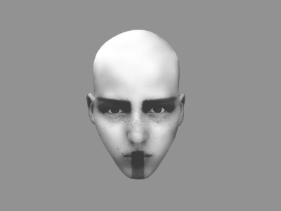 Skinhead Girl Illustration bald drawing girl head make up skinhead