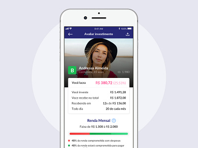 Mutual • Evaluate investment app chart financial fintech investment ios loan mobile mutual ui ux