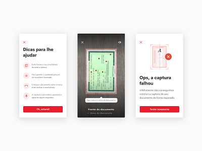iFood • Document Capture app capture error mobile tips ui ux