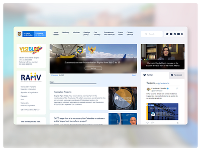 Cancillería de Colombia design ui ux web